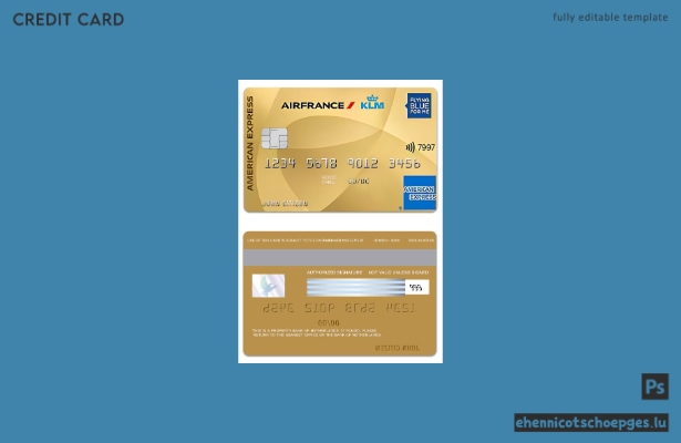 Niederländische Zentralbank der Niederlande American Express Flying Blue Gold Beispielvorschau